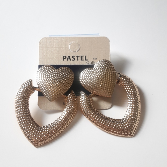 Pastel Collection Big Heart Dangle Earrings - Picture 4 of 6